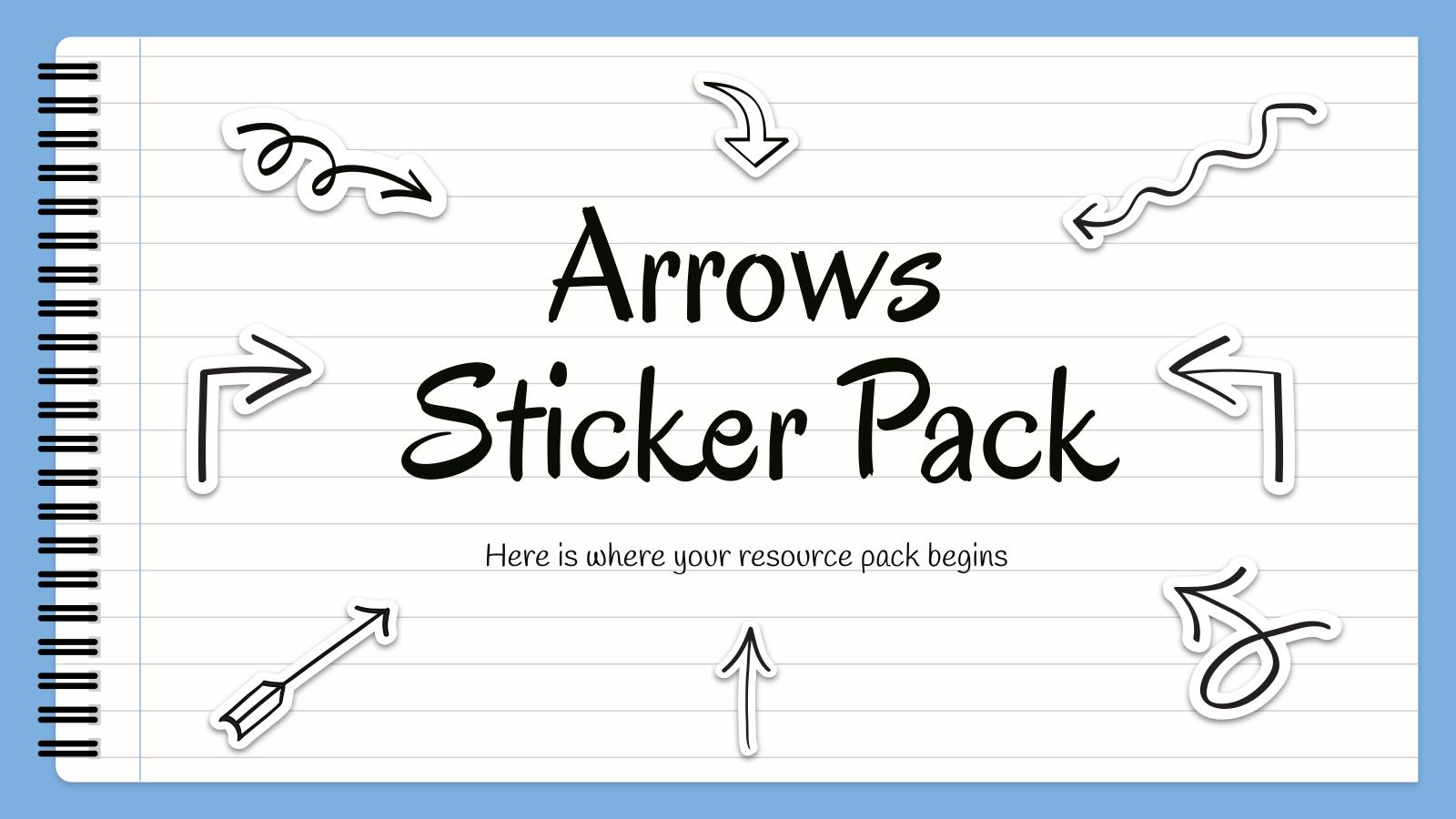Arrows Sticker Pack presentation template 