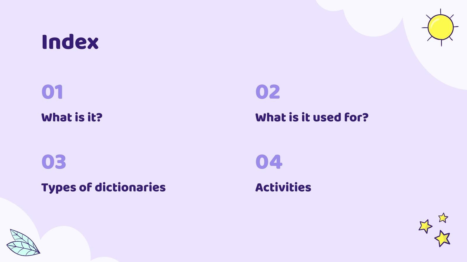 The Dictionary Presentation