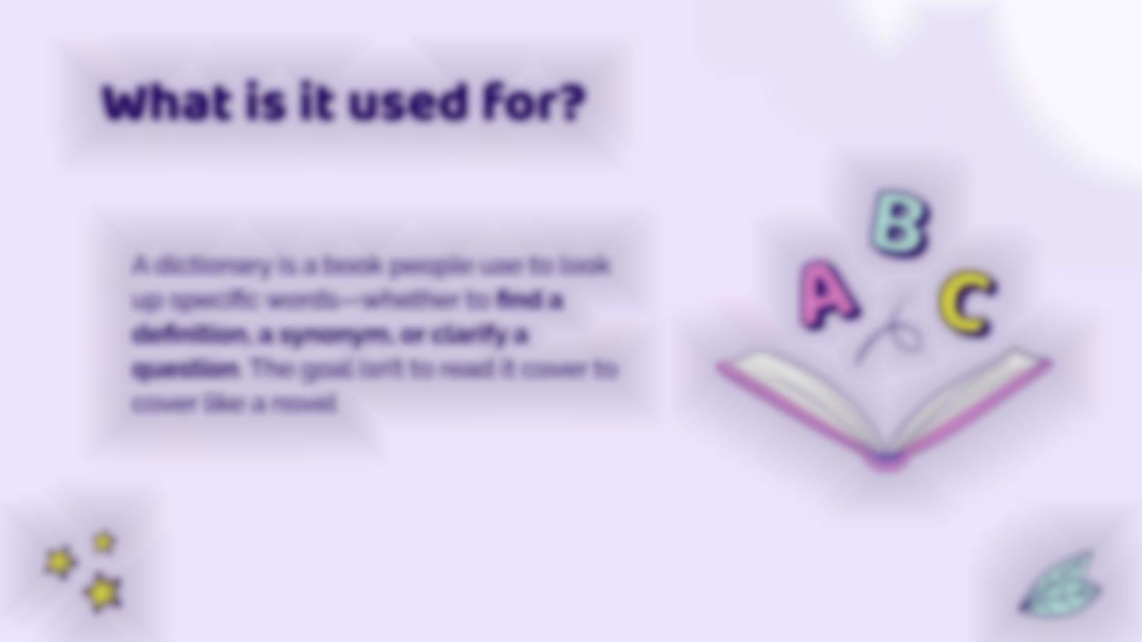 The Dictionary Presentation