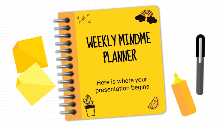 Plantilla de presentación Agenda semanal Mindme