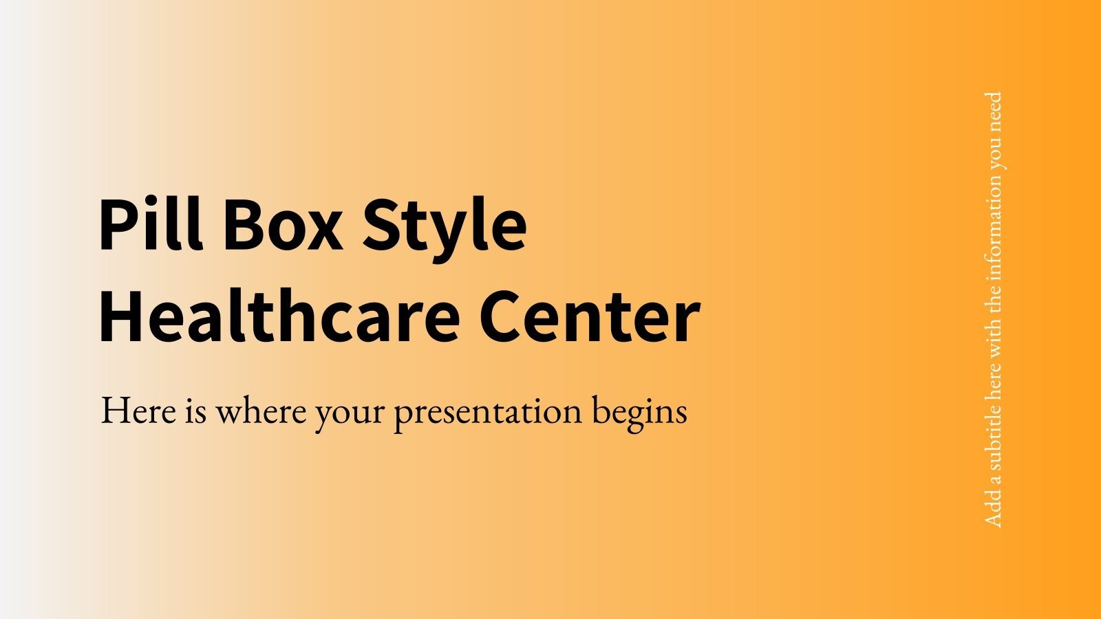 Design minimaliste pour les centres médicaux Modèles de présentation