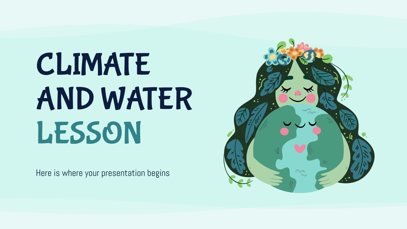 Lektion über Klima und Wasser Präsentationsvorlage