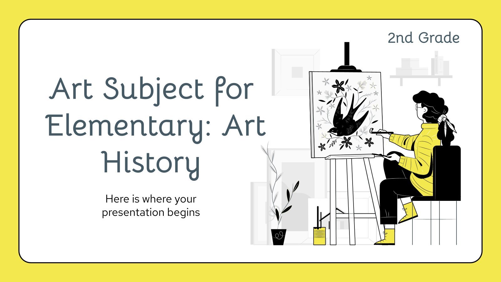 Art Subject for Elementary - 2nd Grade: Art History presentation template 