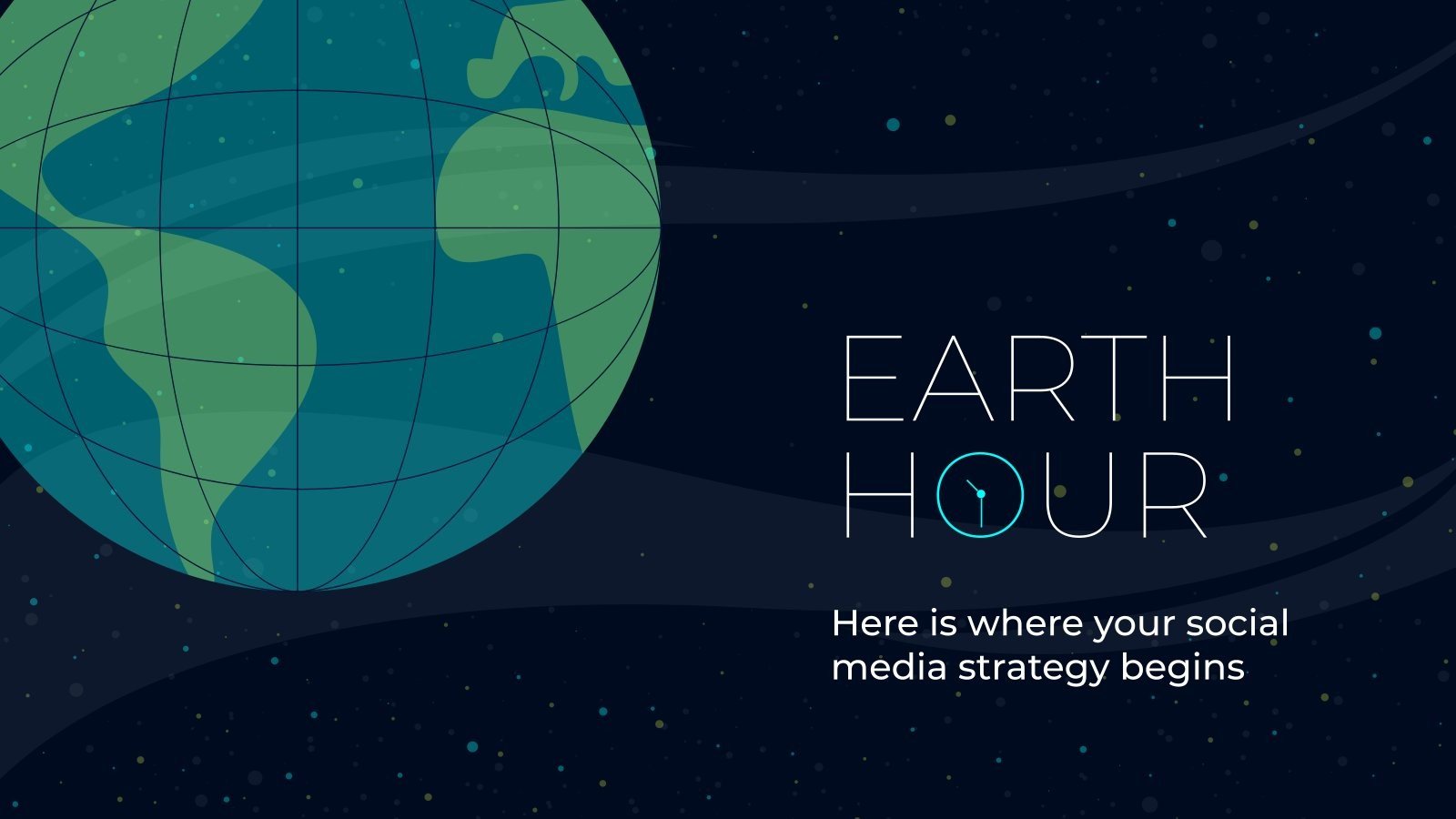 Earth Hour Social-Media Präsentationsvorlage