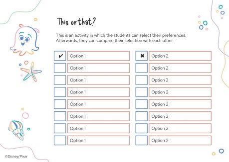 Finding Nemo Worksheet presentation template 