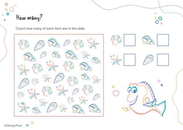 Finding Nemo Worksheet presentation template 