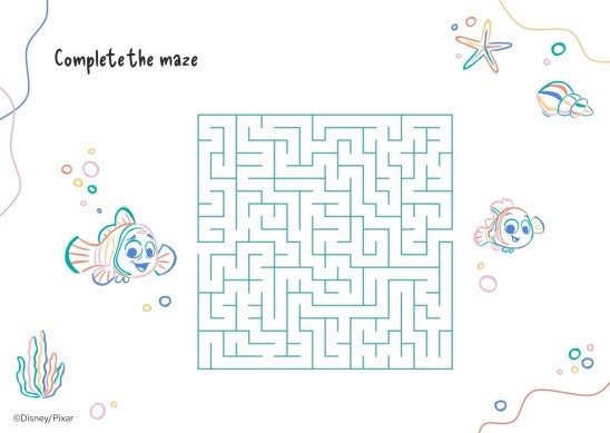 Finding Nemo Worksheet presentation template 