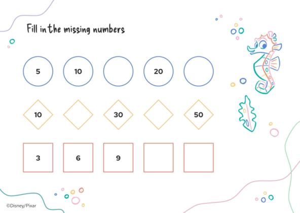 Finding Nemo Worksheet presentation template 