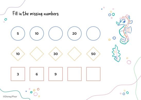 Finding Nemo Worksheet presentation template 