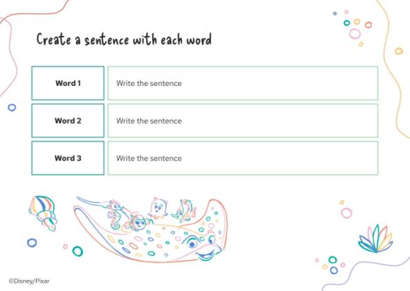 Finding Nemo Worksheet presentation template 