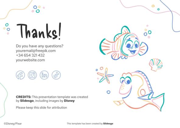 Finding Nemo Worksheet presentation template 