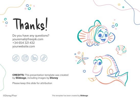 Finding Nemo Worksheet presentation template 