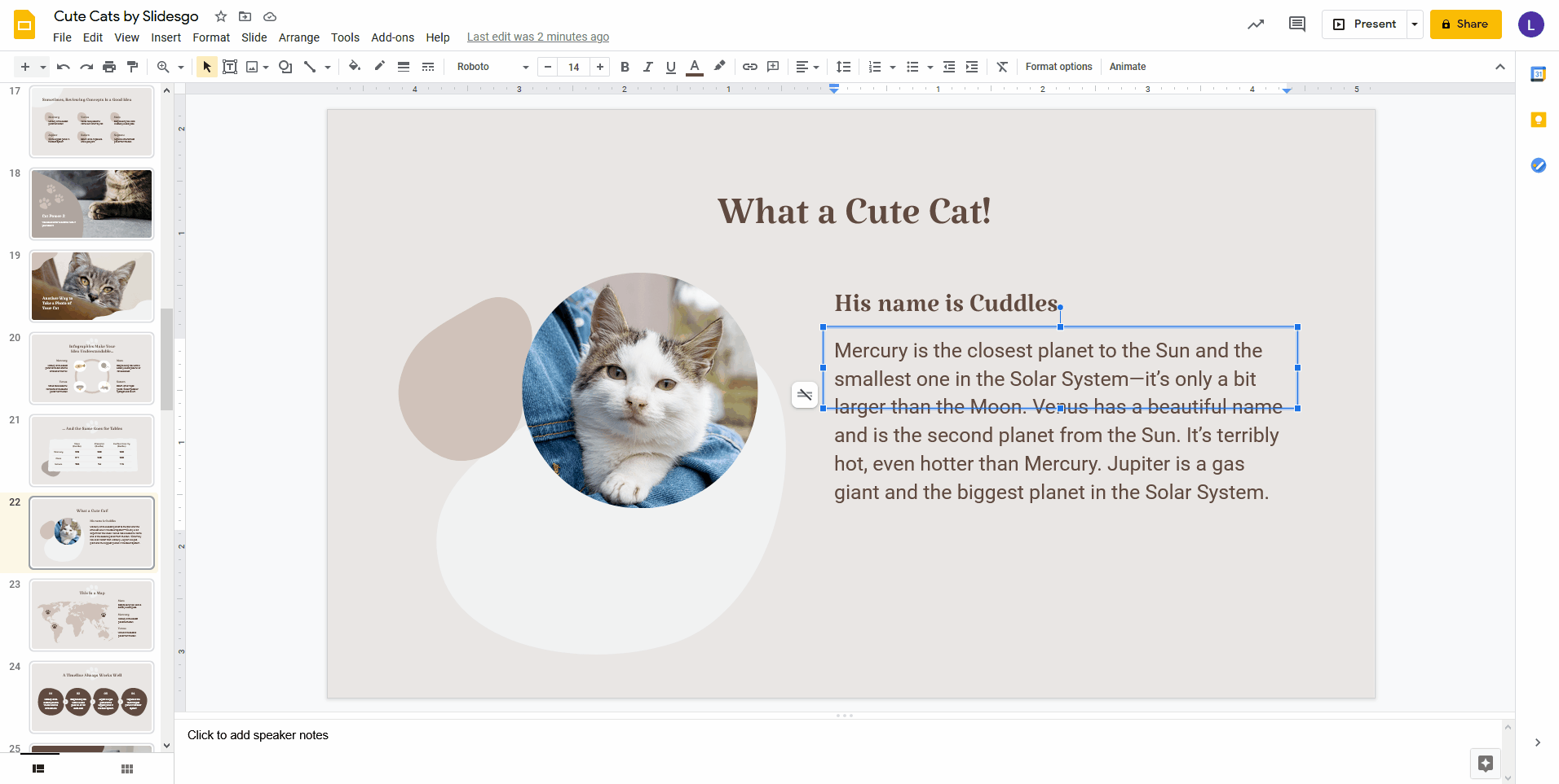 Wrap Text Google Slides