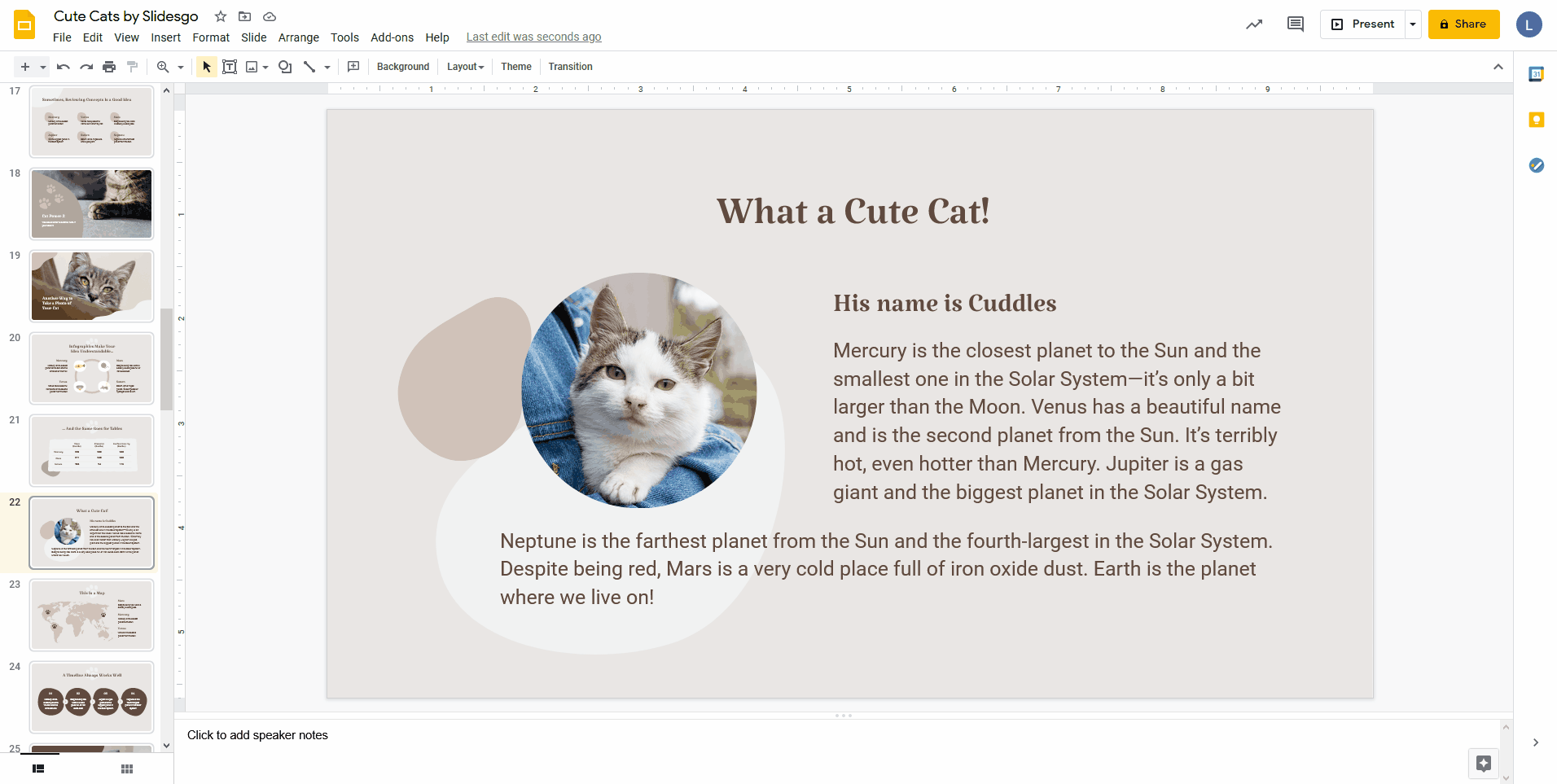 Wrapping Text Around an Image in Google Slides