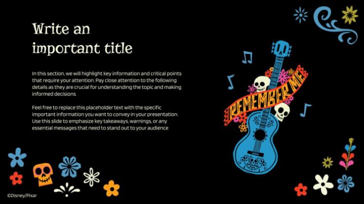 Coco – Lebendiger als das Leben! Präsentationsvorlage