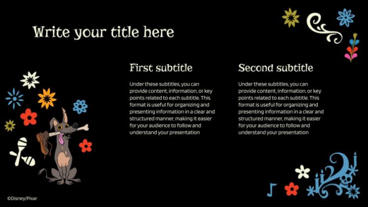 Coco – Lebendiger als das Leben! Präsentationsvorlage