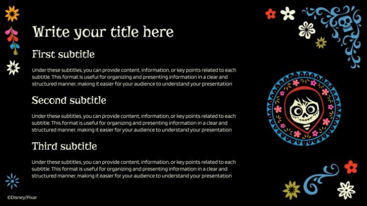 Coco – Lebendiger als das Leben! Präsentationsvorlage