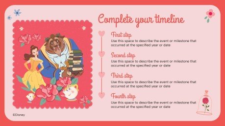 Modelo de apresentação Dia dos Namorados das Princesas Disney