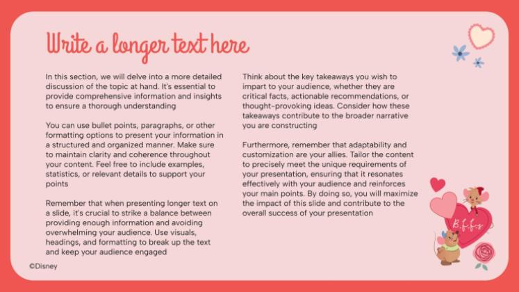 Modelo de apresentação Dia dos Namorados das Princesas Disney