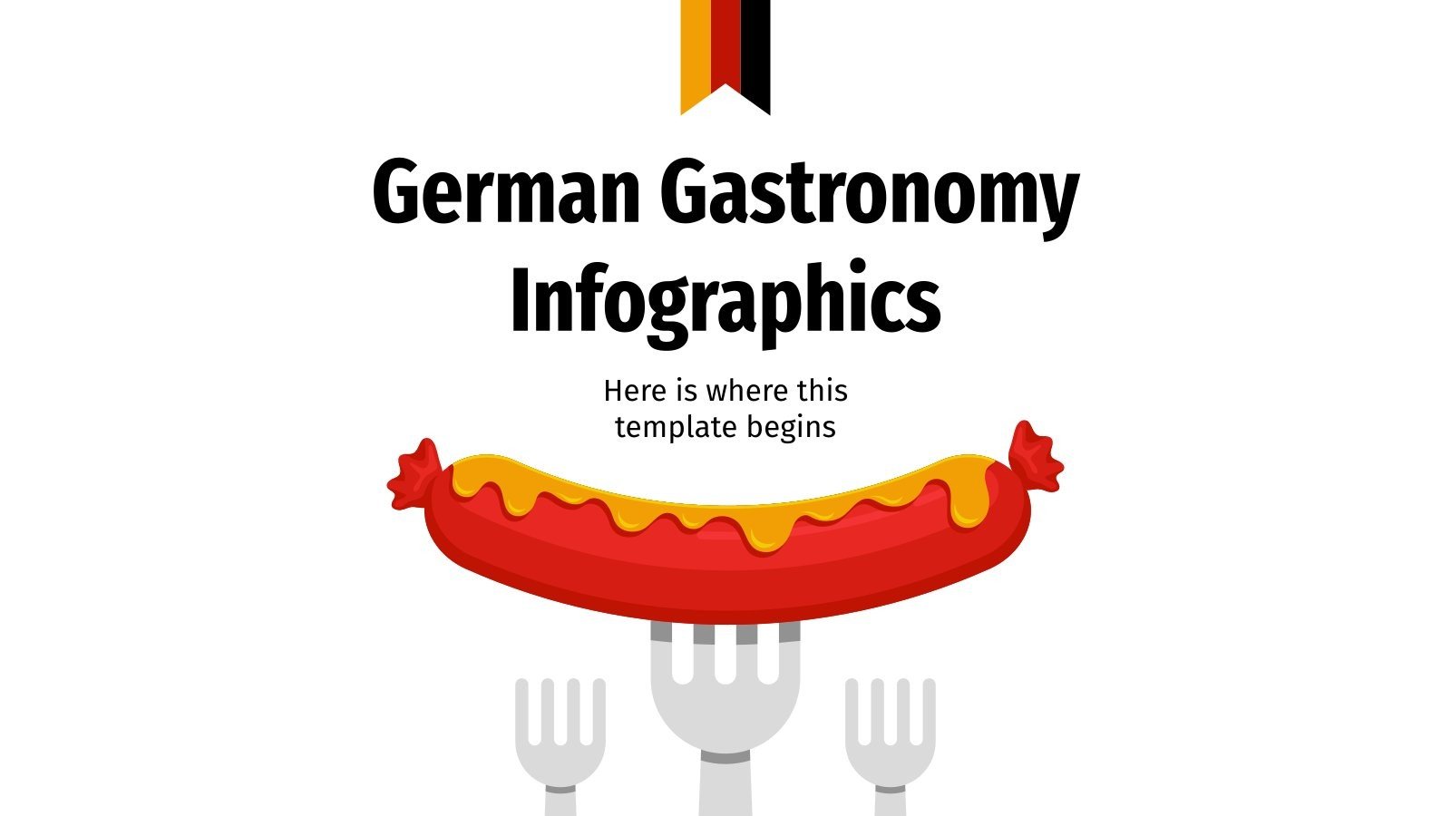 Plantilla de presentación Infografías de gastronomía alemana