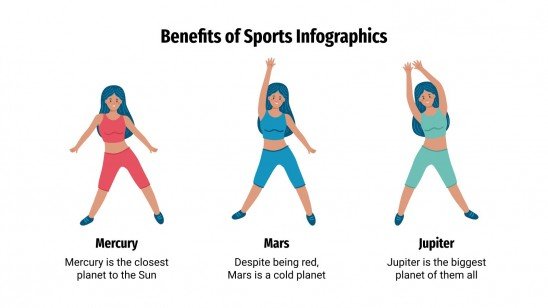 Plantilla de presentación Infografías de los beneficios del deporte