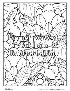 Motivational Quotes Coloring Book presentation template 