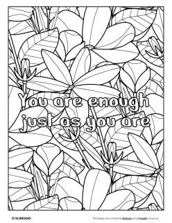 Motivational Quotes Coloring Book presentation template 