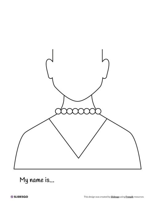 Plantilla de presentación Libro para colorear: Este soy yo