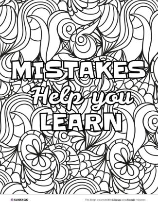 동기 부여 따옴표 색칠하기 책 프레젠테이션 템플릿