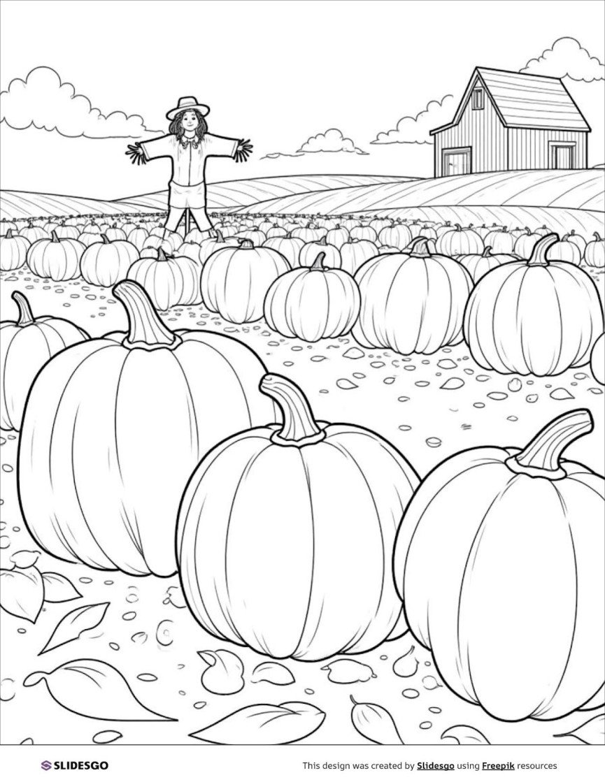 Fall Aesthetic Coloring Book Template