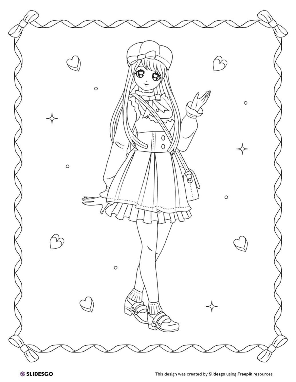 Dress to Impress Fashion Coloring Book Template