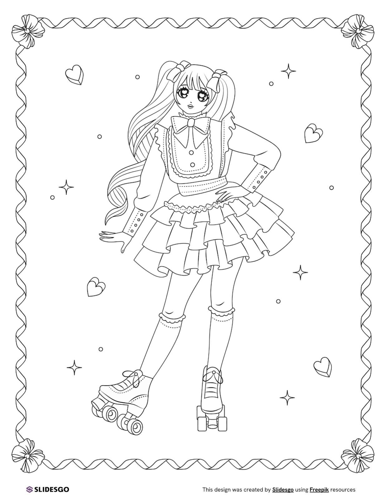 Dress to Impress Fashion Coloring Book Template