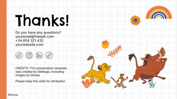 Plantilla de presentación El Rey León