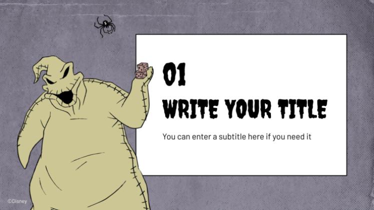 Modelo de apresentação O Estranho Mundo de Jack de Tim Burton