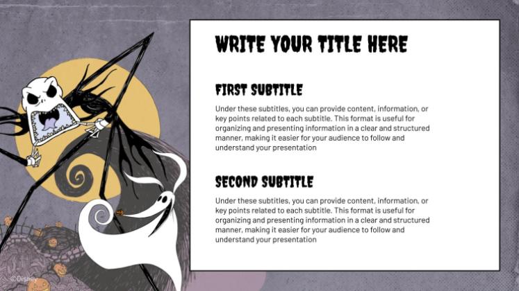 Modelo de apresentação O Estranho Mundo de Jack de Tim Burton