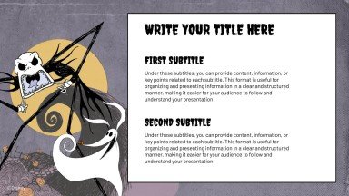 Modelo de apresentação O Estranho Mundo de Jack de Tim Burton