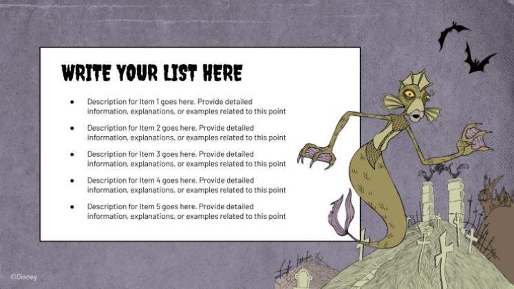 Modelo de apresentação O Estranho Mundo de Jack de Tim Burton