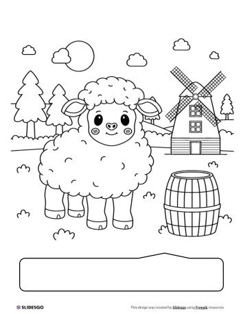Animal Sounds Coloring Book presentation template 
