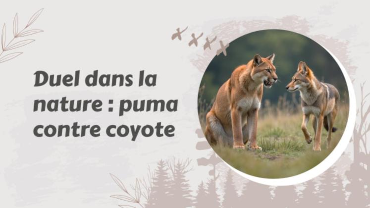 Duel dans la nature : puma contre coyote Modèles de présentation