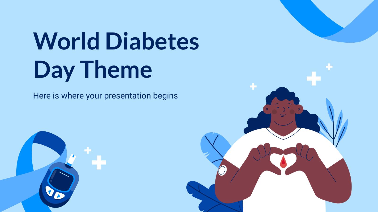 Thema zum Weltdiabetestag Präsentationsvorlage