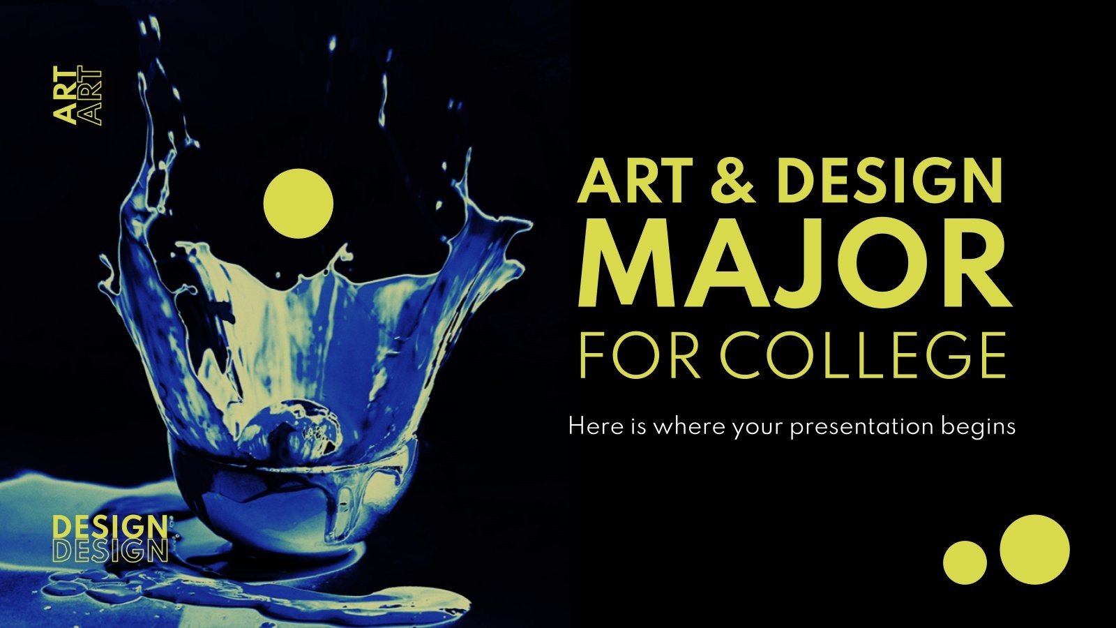 Art & Design Major for College Google Slides & PPT
