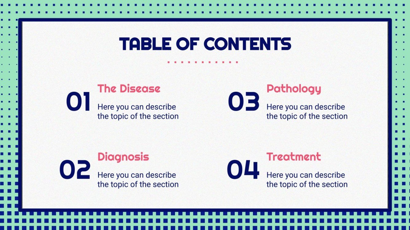 Halftone Pattern Style Disease | Google Slides & PPT template