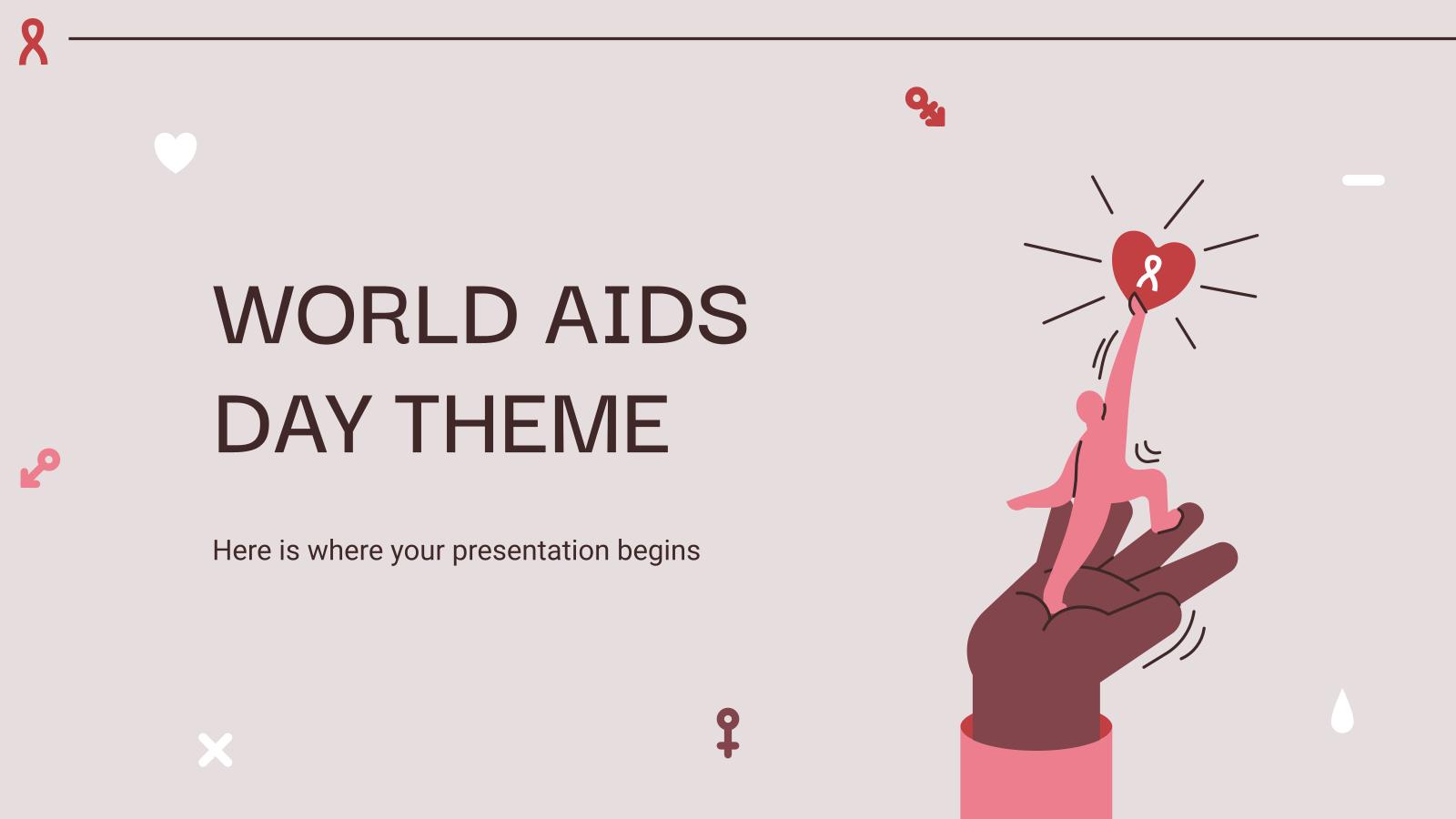 World AIDS Day Theme presentation template 