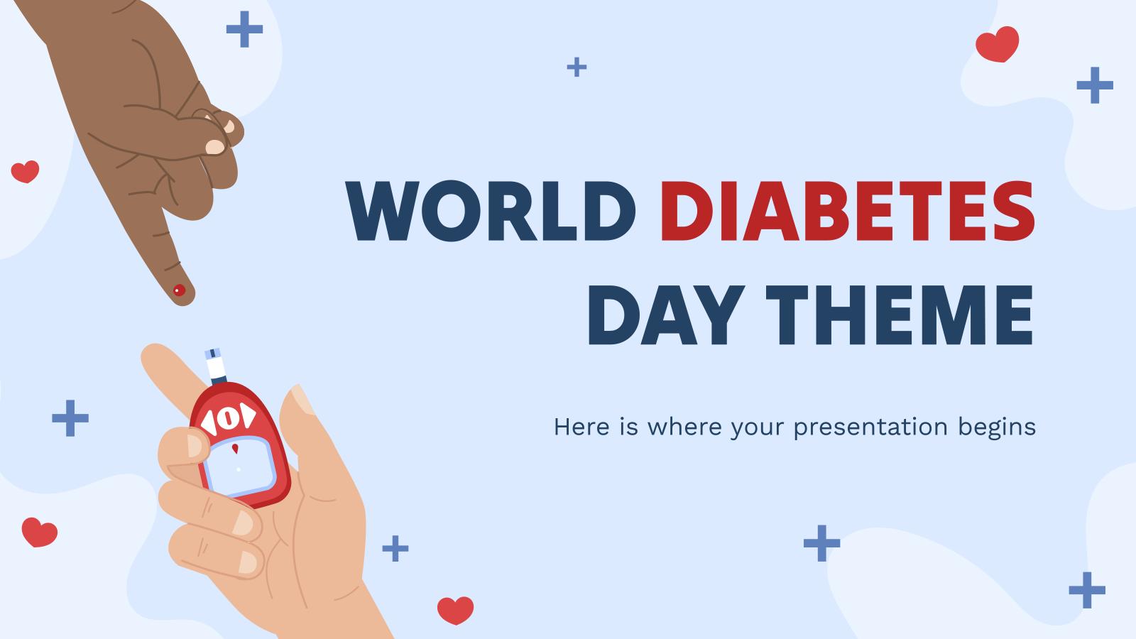 Thema zum Weltdiabetestag Präsentationsvorlage