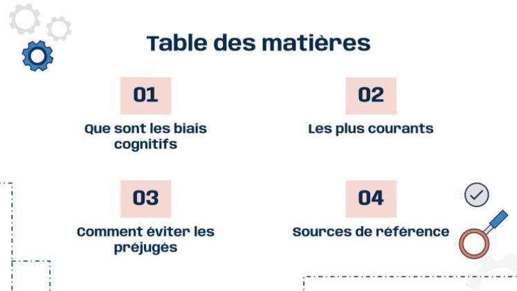 Biais cognitifs et jugement rationnel Modèles de présentation
