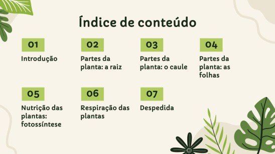 Modelo de apresentação Vida vegetal: nutrição, fotossíntese e respiração