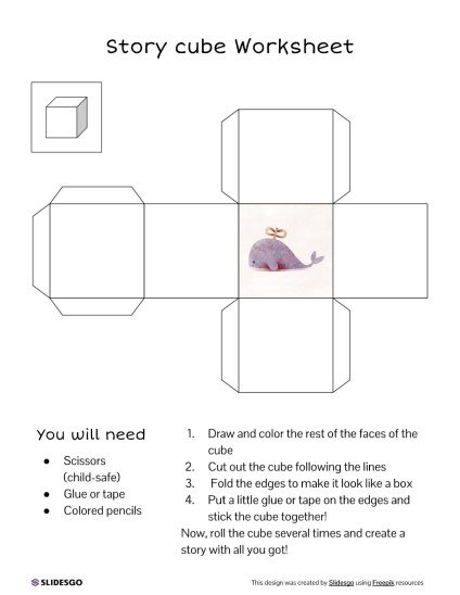 Feuille de travail du cube d'histoire Modèles de présentation