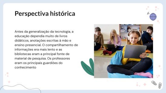 Modelo de apresentação O impacto da tecnologia na educação moderna