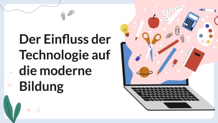 Der Einfluss der Technologie auf die moderne Bildung Präsentationsvorlage