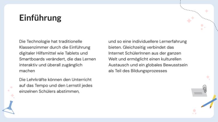 Der Einfluss der Technologie auf die moderne Bildung Präsentationsvorlage